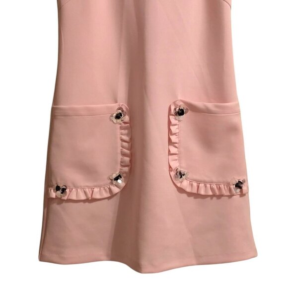 Betsey Johnson Pink Mimosa Sheath Mini Dress Sz 4 - Picture 3 of 11